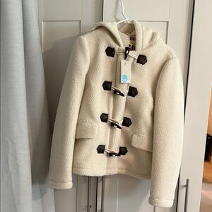 Boden Cozy Cream Fleece Women’s Jacket with Toggle Buttons